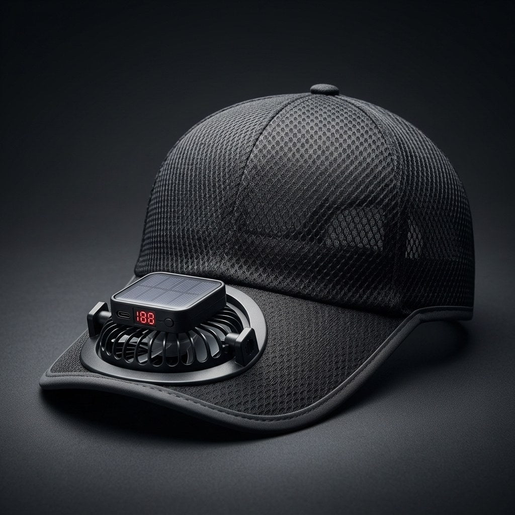 VENTILACIÓN SOLAR — GORRA CON FAN