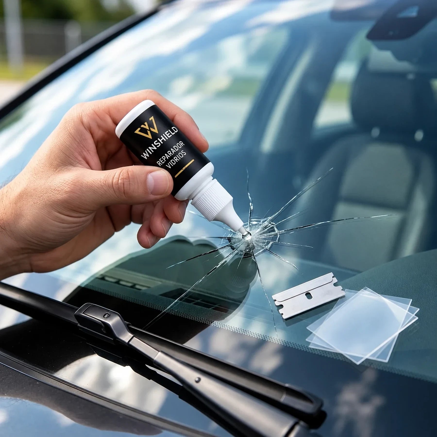 Vidrio reparado con VidrioFix